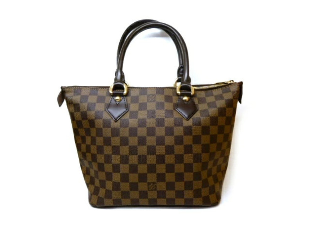 LOUIS VUITTON Saleya Handbag Damier Ebene Brown